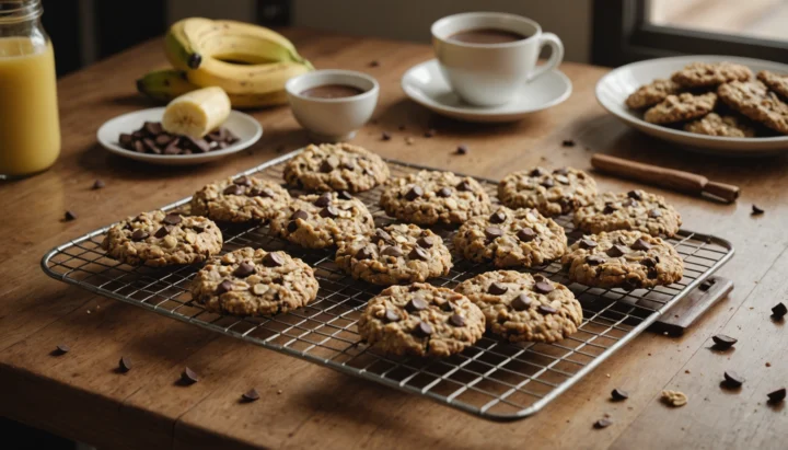 cookie avoine banane chocolat
