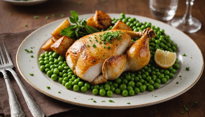 poulet au petits pois