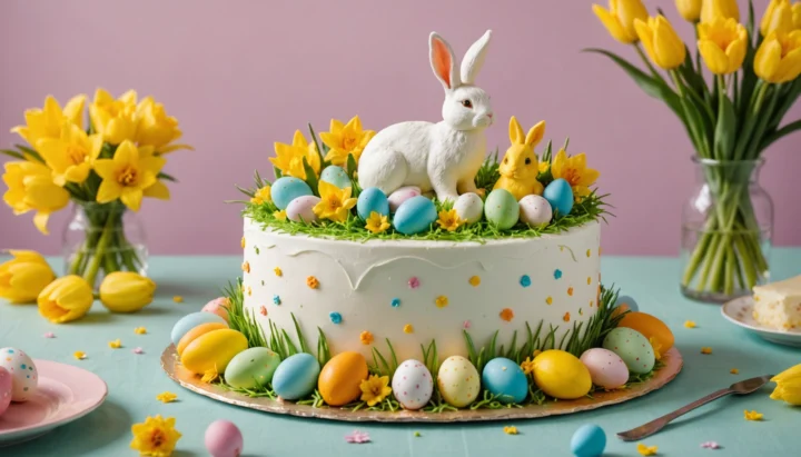decoration gateau paques