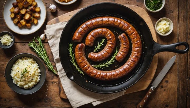 saucisse de toulouse à la poele