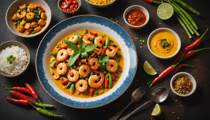 curry de crevettes thai
