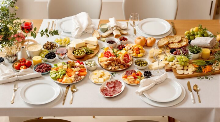 présentation table apéro dînatoire